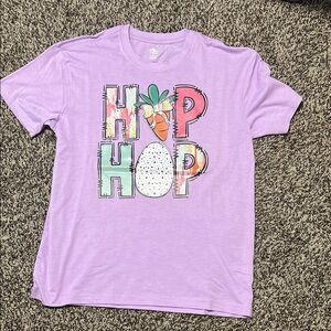 Athletic Works Purple Short Sleeve Tee with Graphic Design